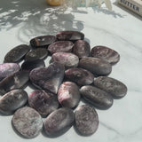 Retail Display Ideas for Purple Mica Palm Stones