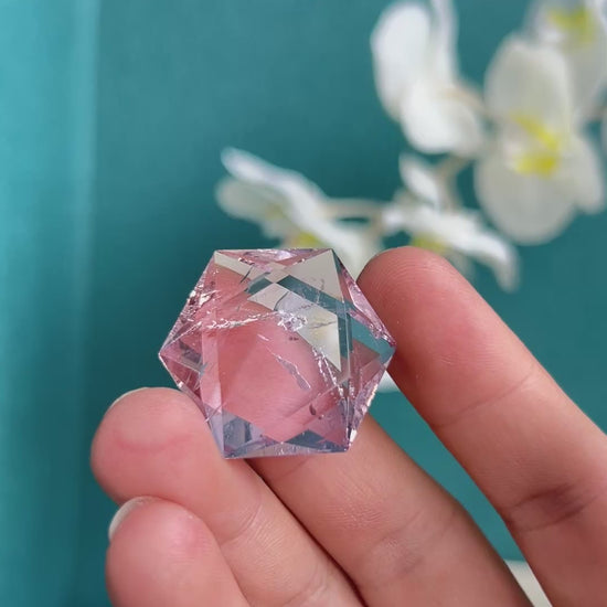 Hexagram Fluorite Crystal Carving