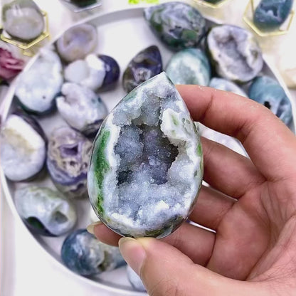 Moss Agate Crystal Egg Wholesalers