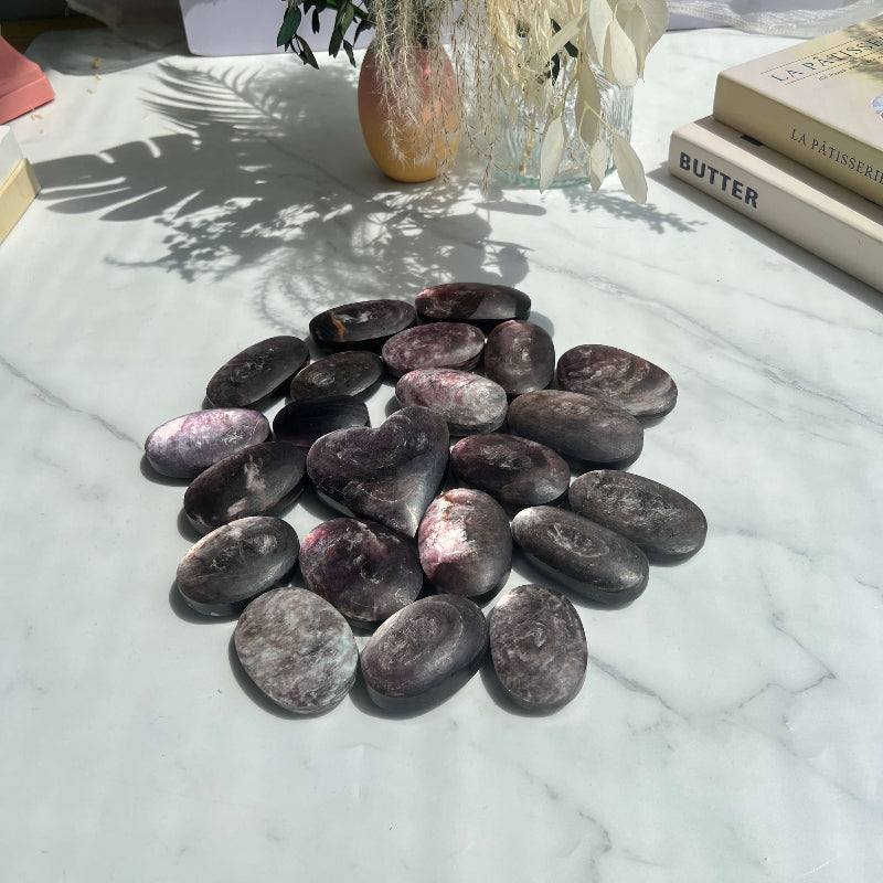 Natural Light Reflecting on Purple Mica Crystal Surface