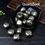  Pyrite Tumbled Stones in Display Bowl for Protection and Wealth Energy