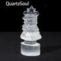  Translucent Selenite Crystal Christmas Tree Display Stand