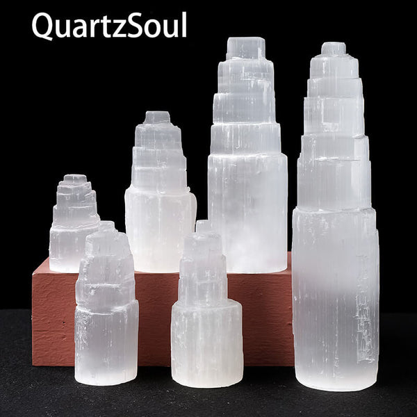 Luminous Selenite Tower Crystal Mineral