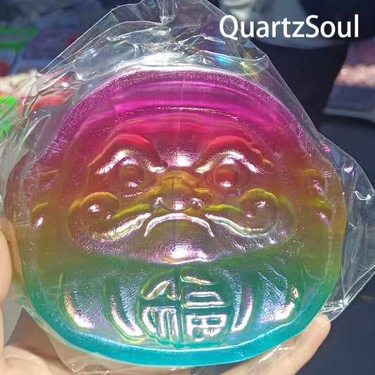 Rainbow Daruma Shape Selenite Crystal Bulk Wholesale Supply