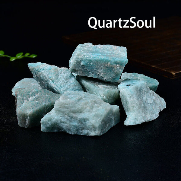Amazonite Raw Crystal Healing Stones Collection