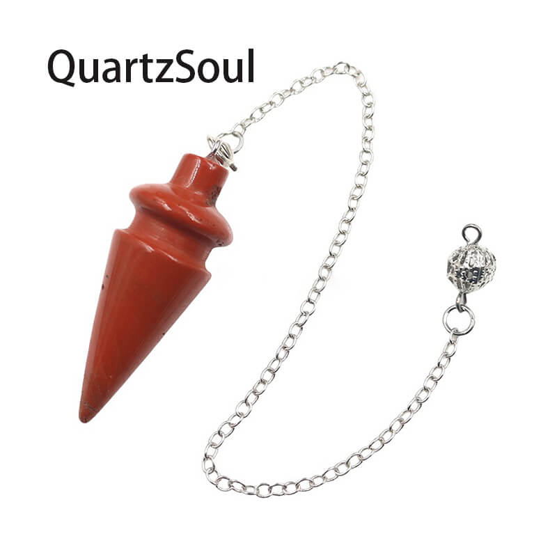 Red Jasper Crystal Pendulum for Vitality and Strength