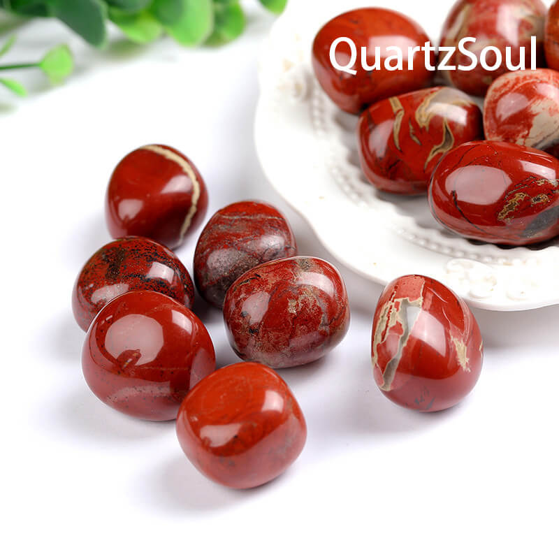 Natural Red Jasper Tumbled Stones for Healing and Collection