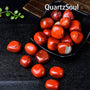 Premium Red Jasper tumbled stones displayed in a black bowl highlighting their healing properties