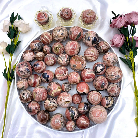 Premium Rhodochrosite Sphere for Crystal Healing Practitioners Wholesale