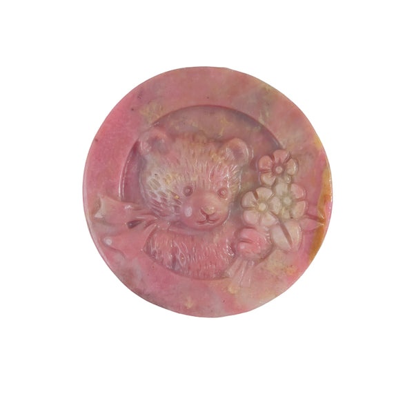 Animal-shaped rhodonite crystal carving for collectors