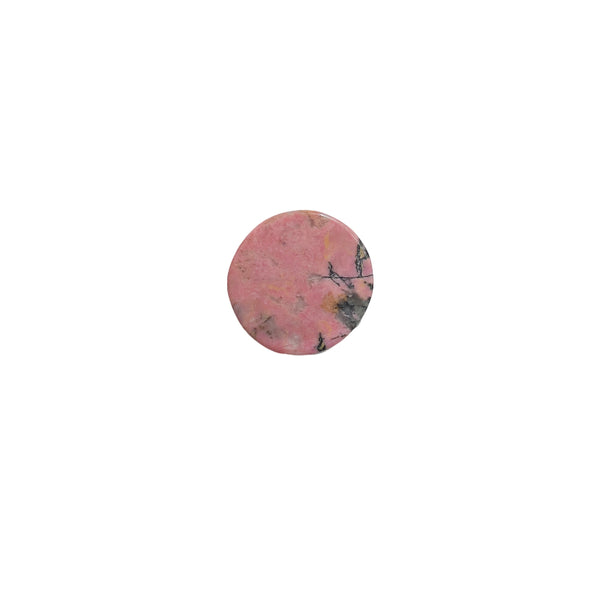 Pink color variations in natural rhodonite bear crystal figurine