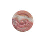 Rhodonite bear figurine side angle showing natural stone patterns