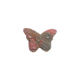 Black Matrix Detail in Pink Rhodonite Butterfly Carving