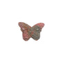 Black Matrix Detail in Pink Rhodonite Butterfly Carving