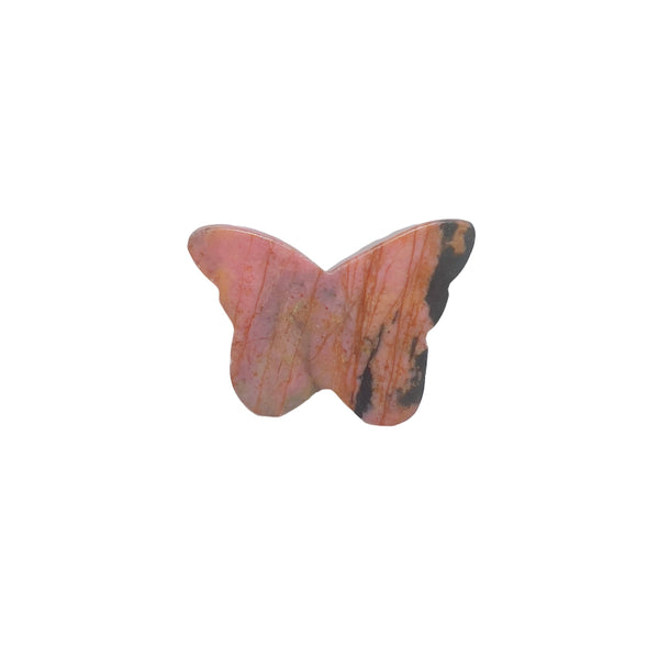 Rhodonite Butterfly Carving for Heart Chakra Healing