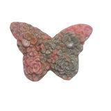Rhodonite Butterfly Crystal Carving for Feng Shui Decoration