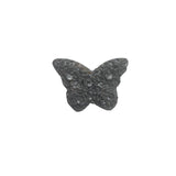 Natural rhodonite butterfly carving with rose pattern detail healing crystal