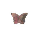 Natural Pink Rhodonite Butterfly Carving Front View