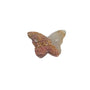 Natural rhodonite butterfly crystal carving with pink rose details for emotional healing