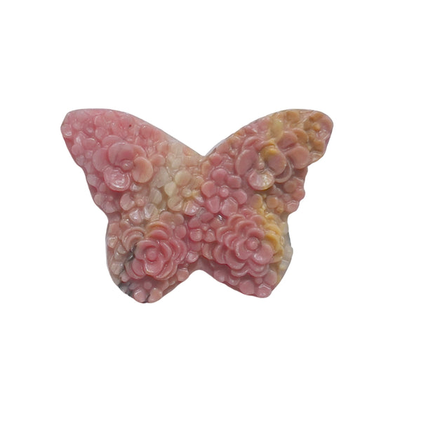 Rhodonite butterfly carving for spiritual and metaphysical practice