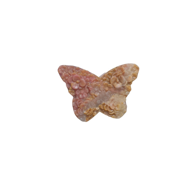 Wholesale Rhodonite Butterfly Crystal Carving for Crystal Businesses