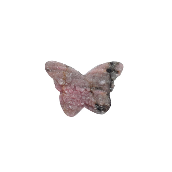 Natural Rhodonite Butterfly Carving Wholesale Crystal Healing Stone Pink