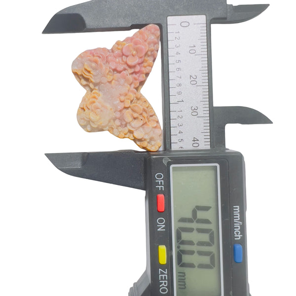 Rhodonite Butterfly Crystal Known for Emotional Healing Properties