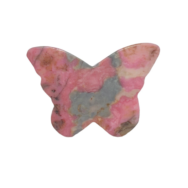 Rhodonite Butterfly Carving Size Measurement with Calipers