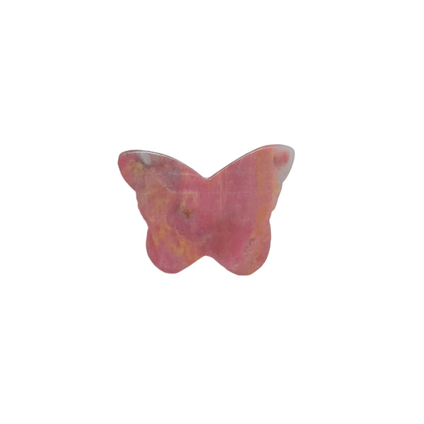 Rhodonite butterfly crystal for heart chakra healing and emotional balance