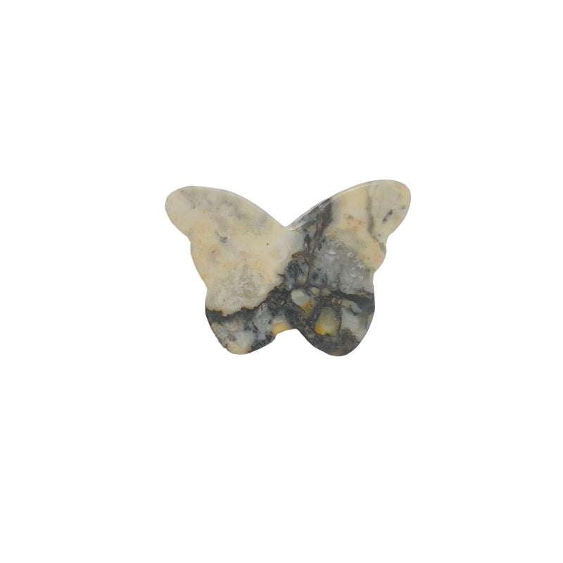 Decorative Rhodonite Butterfly Carving for Home Crystal Collection Display