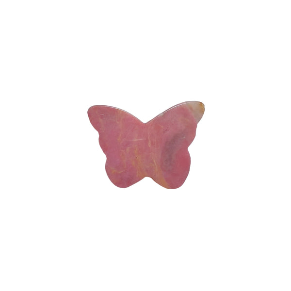 Pink Rhodonite Butterfly Crystal Carving with Natural Stone Patterns for Emotional Healing