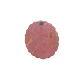 Pink Rhodonite Carved Cameo Crystal Front View with Detailed Carving