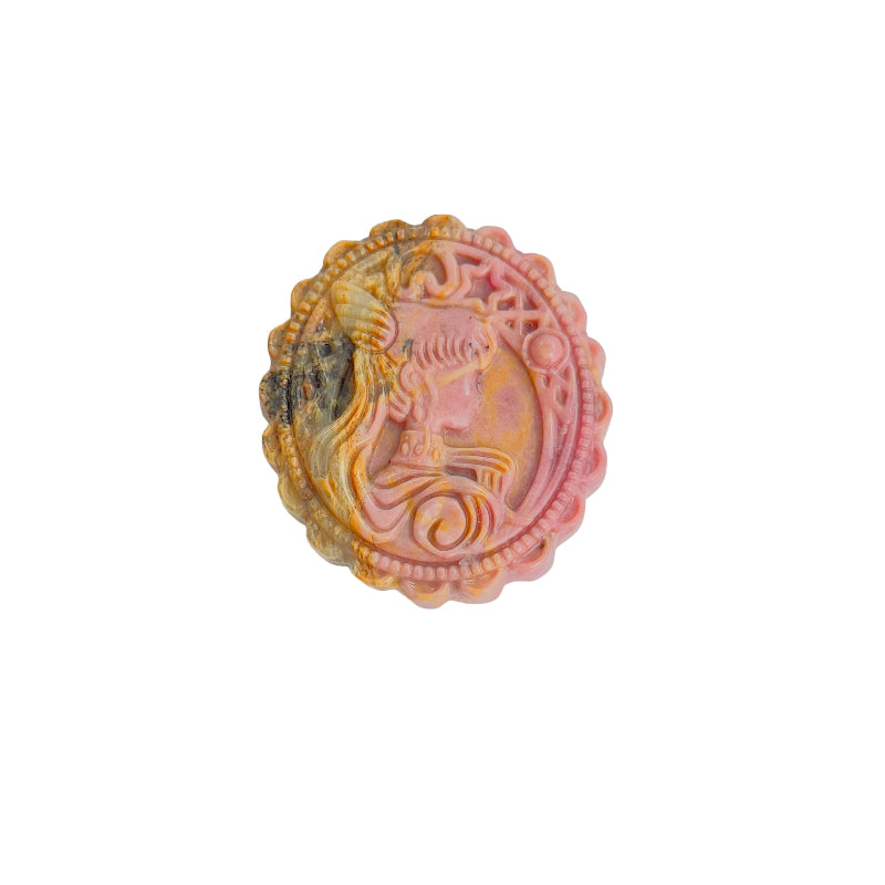  Pink Rhodonite Crystal Carving Height Measurement