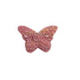Close-up of rhodonite butterfly carving wingspan showing natural veining