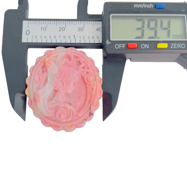 Rhodonite Crystal Carving Size Measurement Digital Caliper