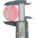 Pink Rhodonite Crystal Carving Thickness Measurement