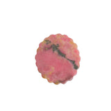 Back View of Pink Rhodonite Crystal Pendant Showing Natural Patterns