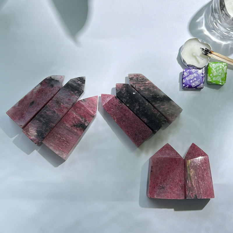 Bulk Rhodonite Tower crystals for wholesale crystal suppliers