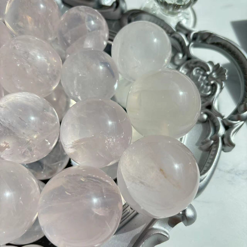 Natural Inclusions in Wholesale Rose Quartz Crystal Sphere