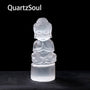 Selenite Baby Buddha Crystal with Base for Spiritual Healing