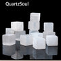 Luminous White Selenite Crystal Mineral Cube