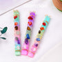 Handcrafted selenite crystal electroplated plaster rod with healing properties and vibrant colors