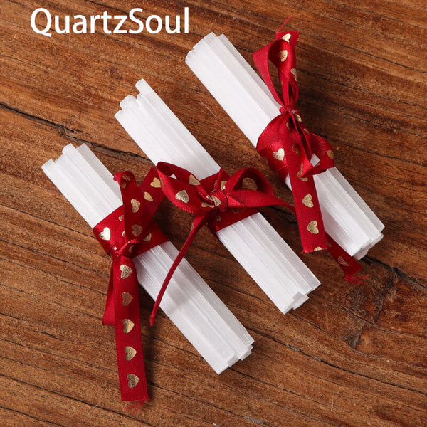 Natural Selenite Crystal Rod Showing Translucent White Texture