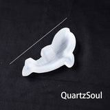 Luminous White Selenite Dolphin Crystal Mineral