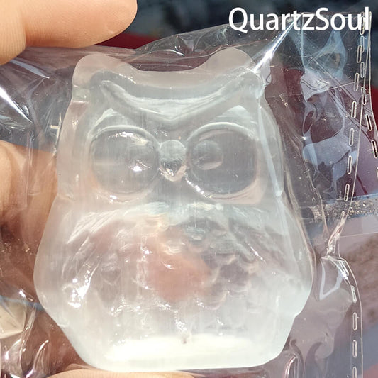 Premium wholesale selenite owl crystal figurine for crystal suppliers