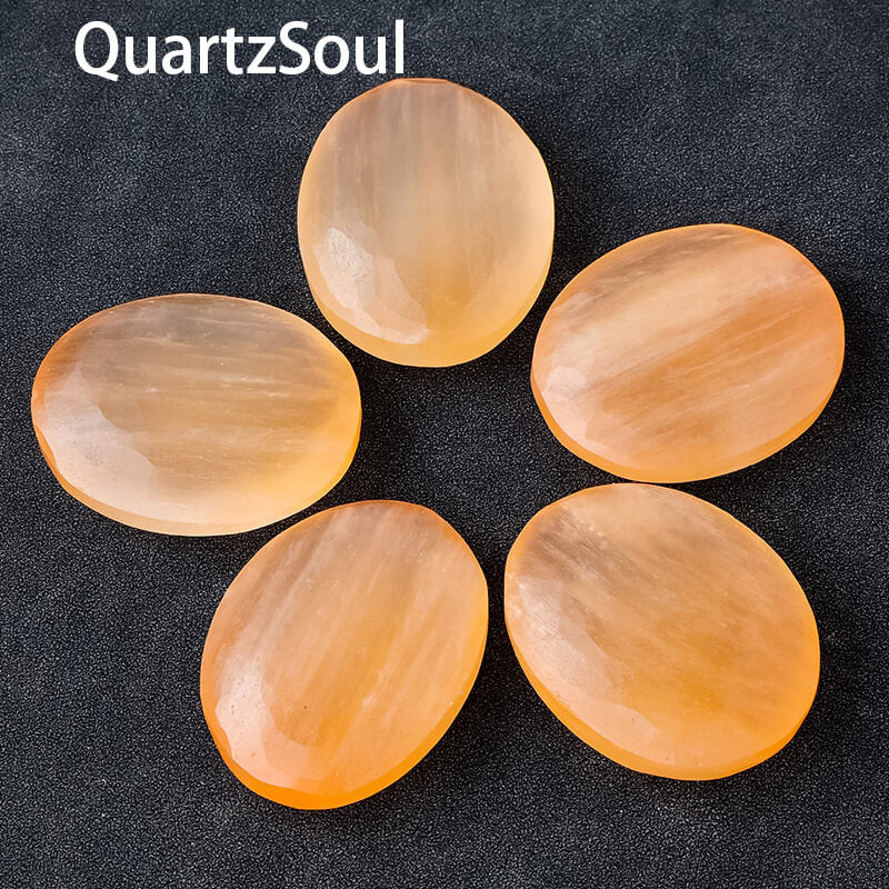Orange Selenite Meditation Crystal for Chakra Healing Work