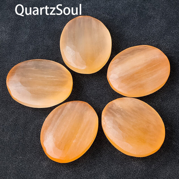 Orange Selenite Meditation Crystal for Chakra Healing Work