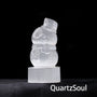 Natural Selenite Crystal Snowman Sculpture with Healing Properties