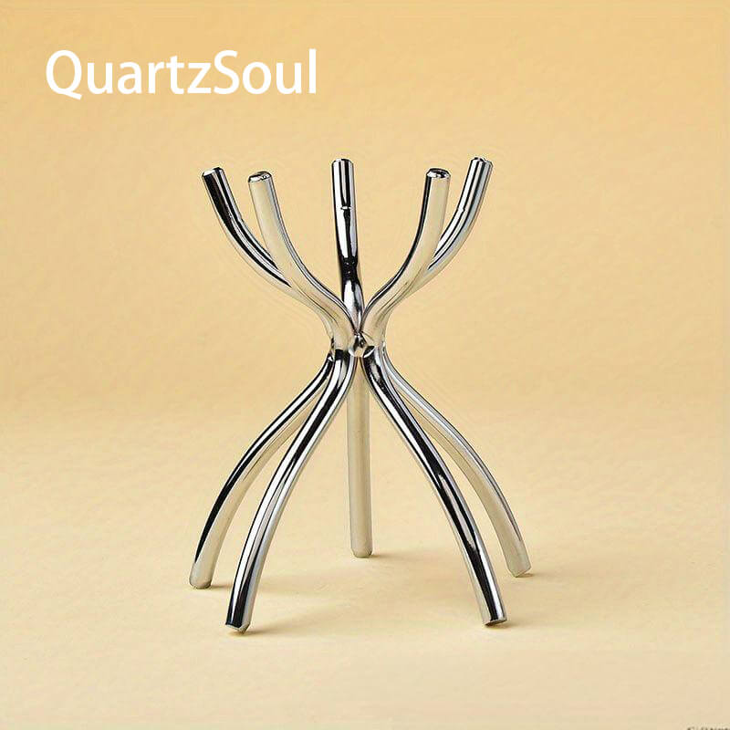 Metallic Crystal Sphere Display Stand with Multiple Colors