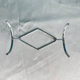 Silver crystal stand for elegant mineral presentation